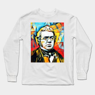 William Makepeace Thackeray Abstract Portrait | William Makepeace Thackeray Abstract Artwork 15 Long Sleeve T-Shirt